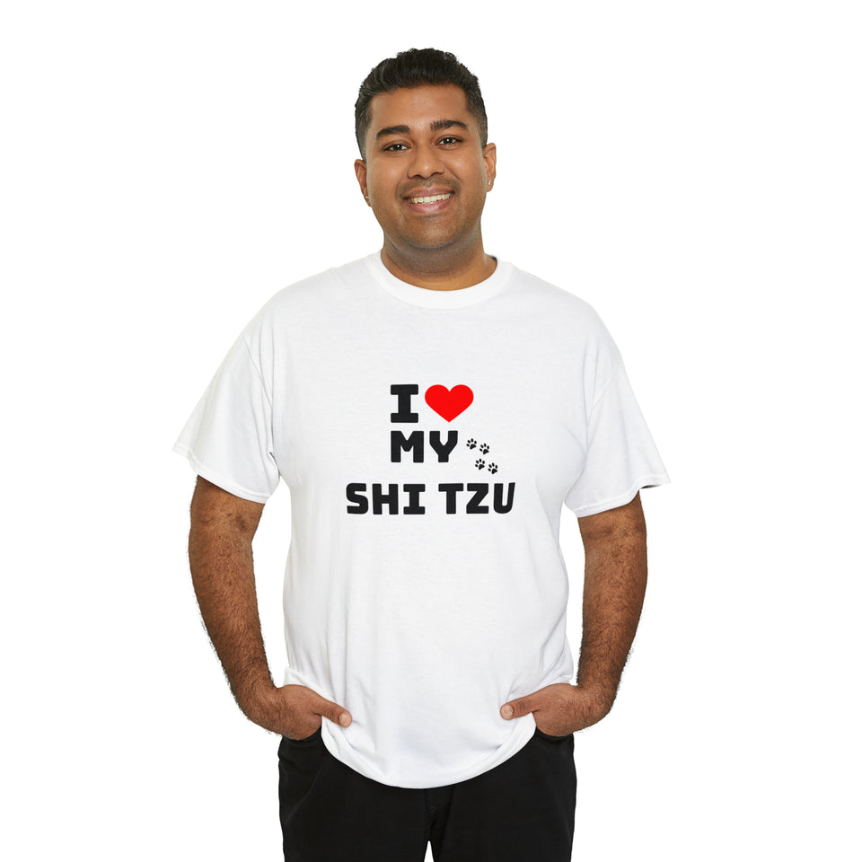I Love My Shi Tzu Unisex Heavy Cotton Tee
