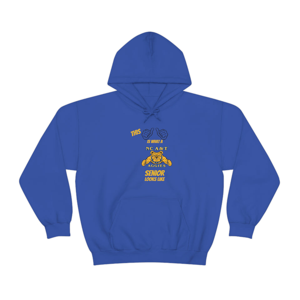 This Is What A NC A&T Senior Looks Like Unisex Heavy Blend™ Hooded Sweatshirt