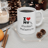 I Love My Alaskan Malamute Ceramic Mug 11oz