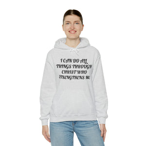 Specialty Christ Strengthens Me Hooded Sweatshirt