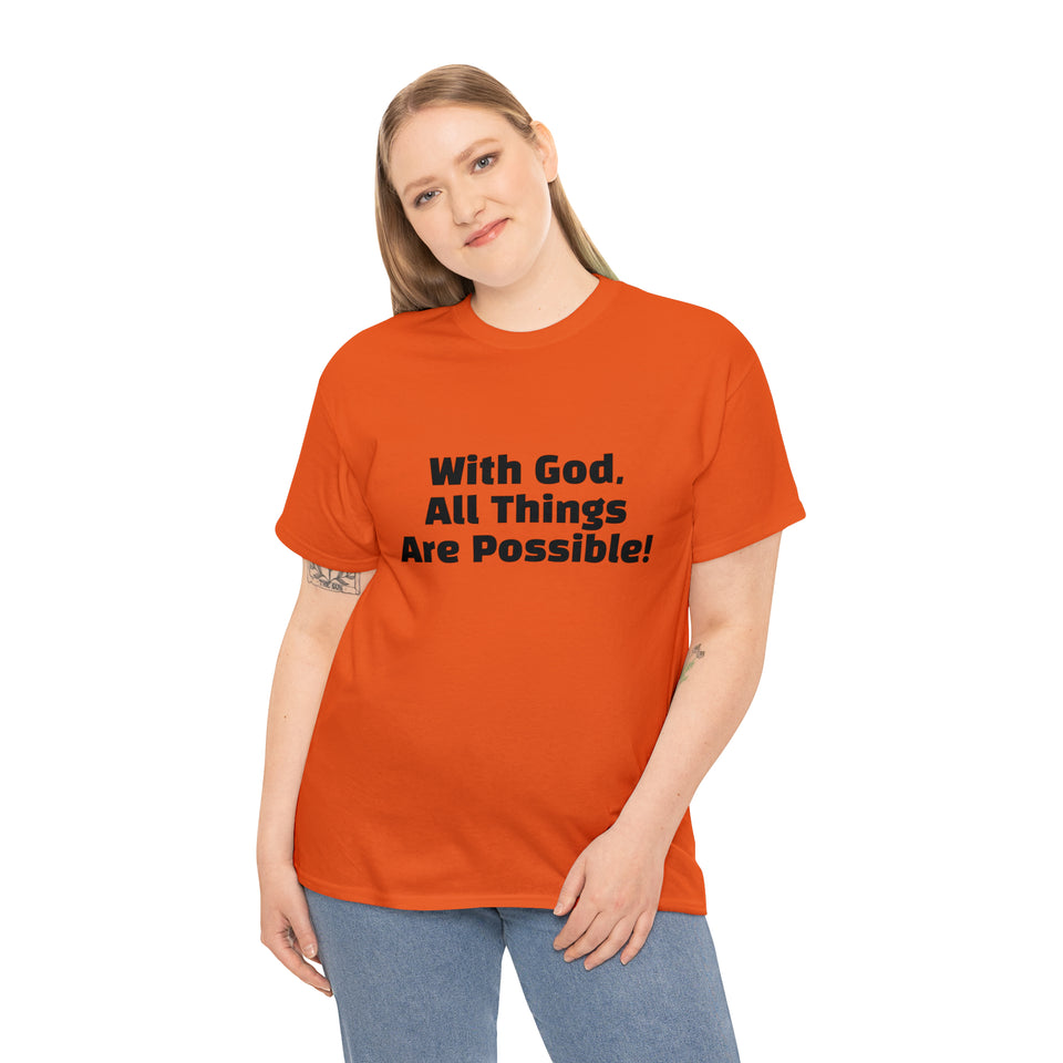 With God Unisex Heavy Cotton Tee