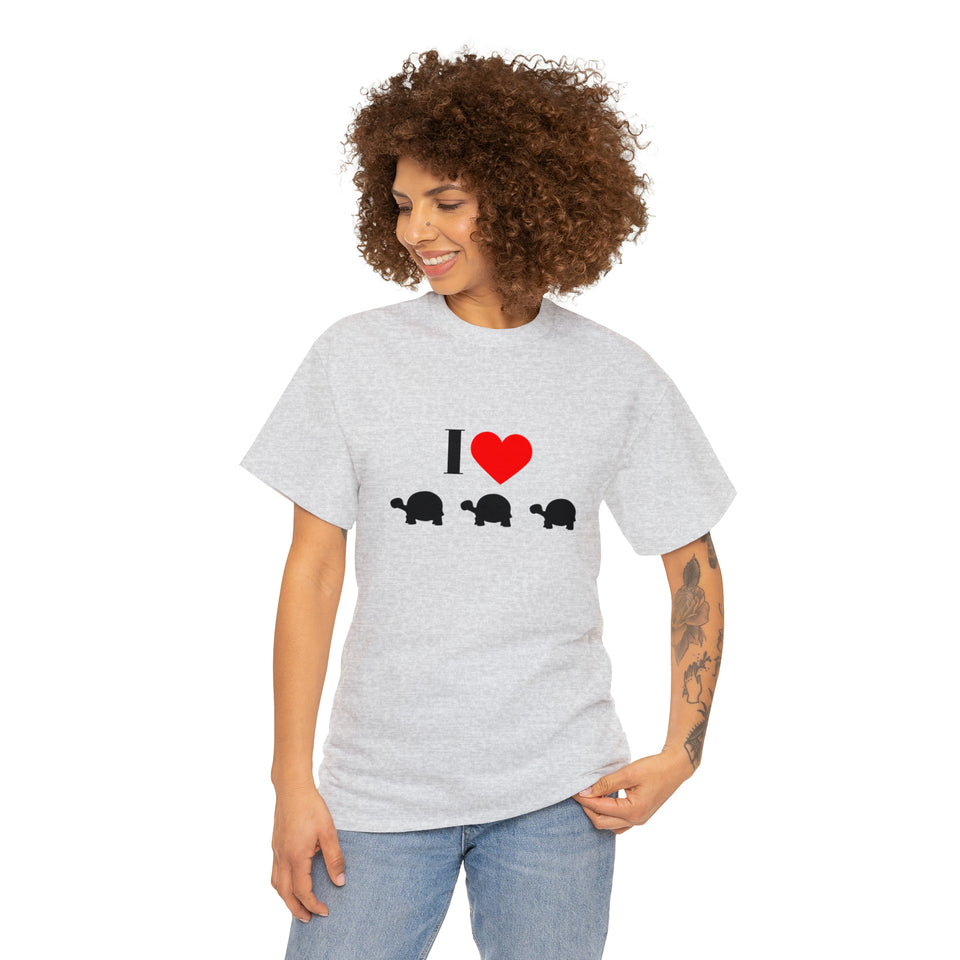 I Love Turtles Unisex Heavy Cotton Tee