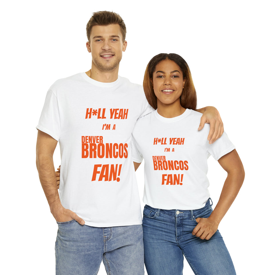 Denver Broncos Football Unisex Heavy Cotton Tee