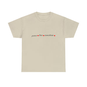 Peace Love Sunshine Unisex Heavy Cotton Tee