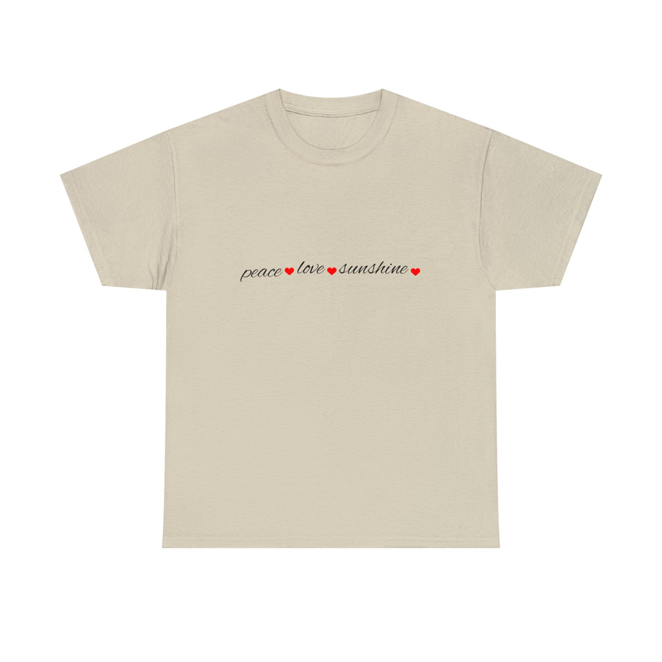 Peace Love Sunshine Unisex Heavy Cotton Tee