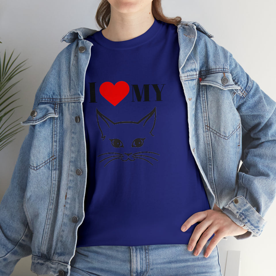 I Love My Cat Unisex Heavy Cotton Tee