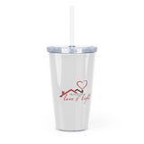 Love & Light Plastic Tumbler with Straw