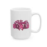 Support Squad Breast Cancer Awareness Ceramic Mug, (11oz, 15oz)