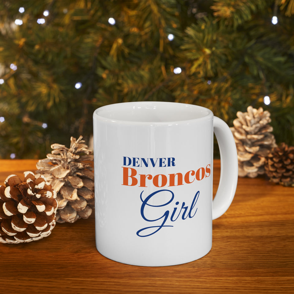 Denver Broncos Girl Ceramic Mug 11oz