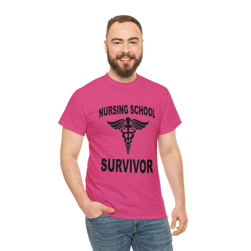 Nursing School Survivor Cotton Tee