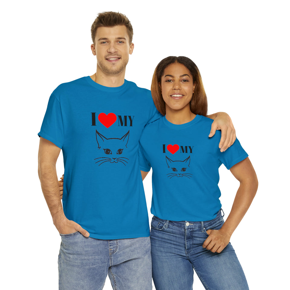 I Love My Cat Unisex Heavy Cotton Tee