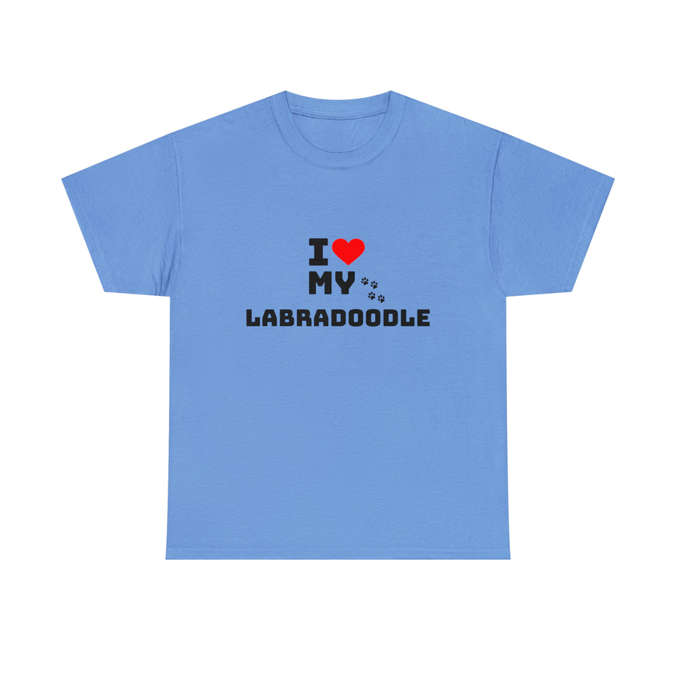 I Love My Labradoodle Unisex Heavy Cotton Tee