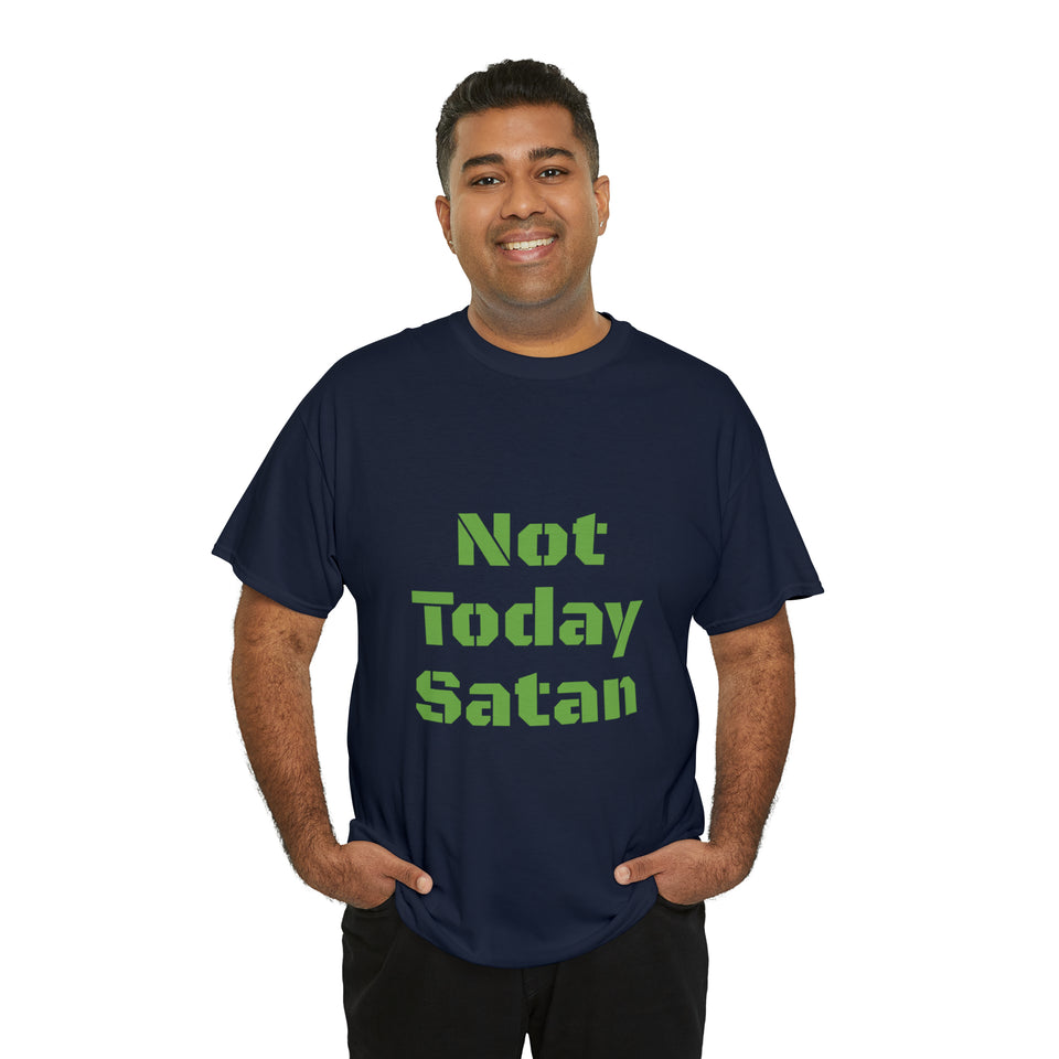 Not Today Satan Unisex Heavy Cotton Tee