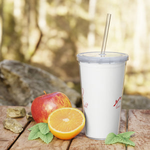 Love & Light Plastic Tumbler with Straw