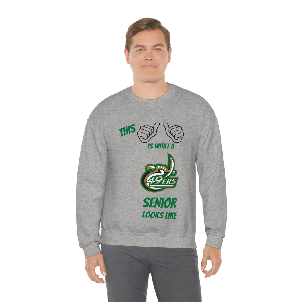 This Is What A UNCC Senior Looks Like Unisex Heavy Blend™ Crewneck Sweatshirt