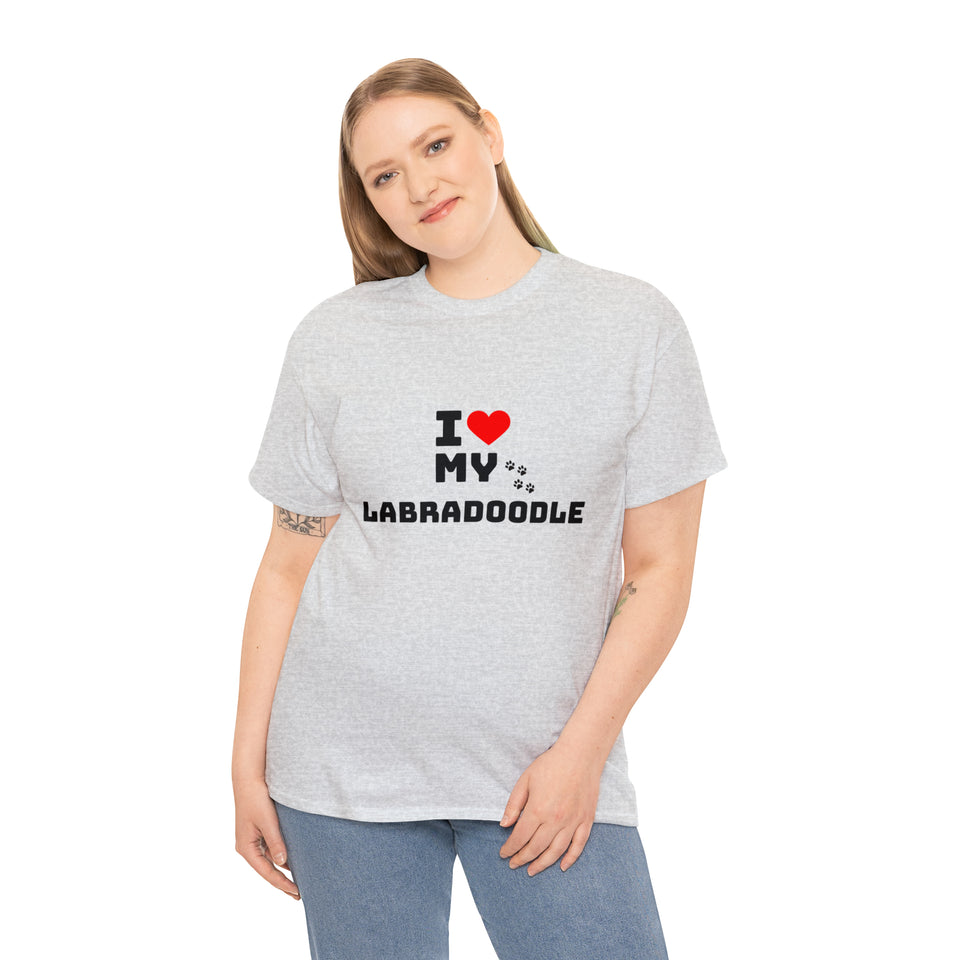 I Love My Labradoodle Unisex Heavy Cotton Tee