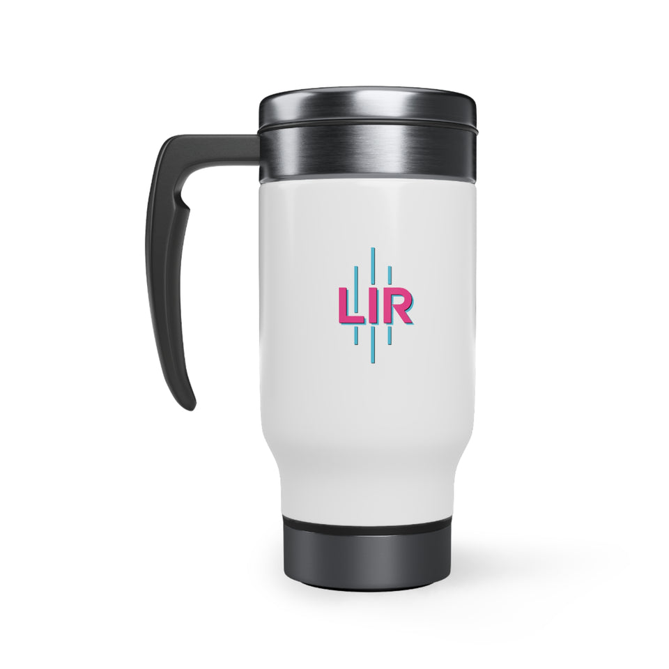 Lifestyle International Realty Stainless Steel Travel Mug with Handle, 14oz