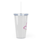 Plastic Tumbler with Straw