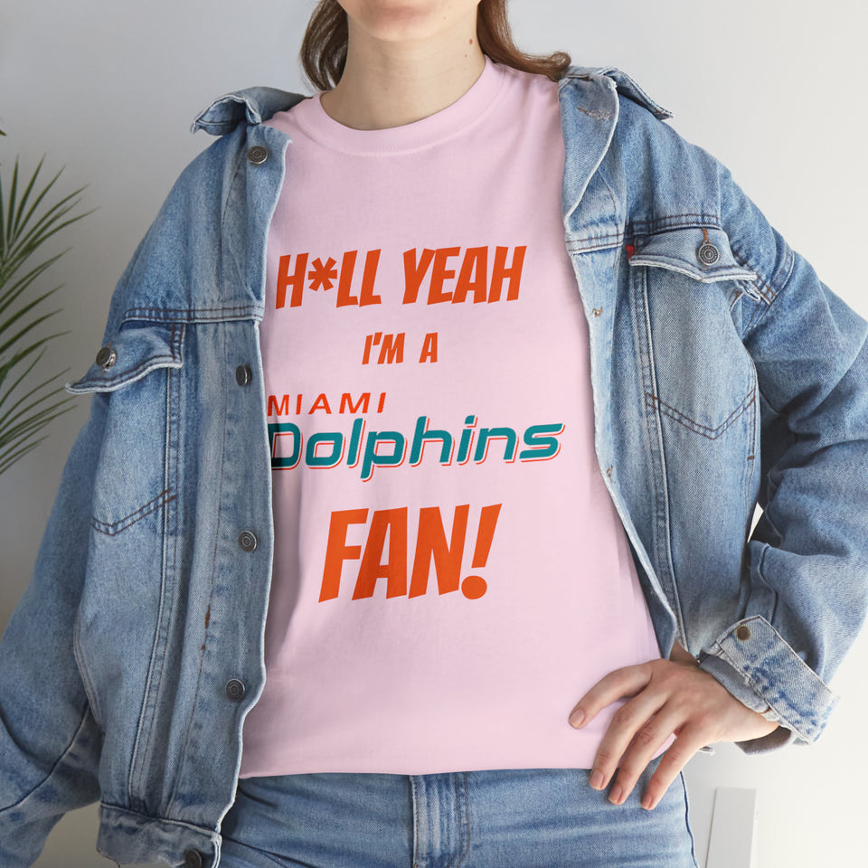 Miami Dolphins Football Unisex Heavy Cotton Tee