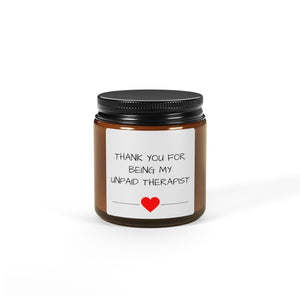 Unpaid Therapist Scented Soy Candle (Multi-Size, Amber Jar)