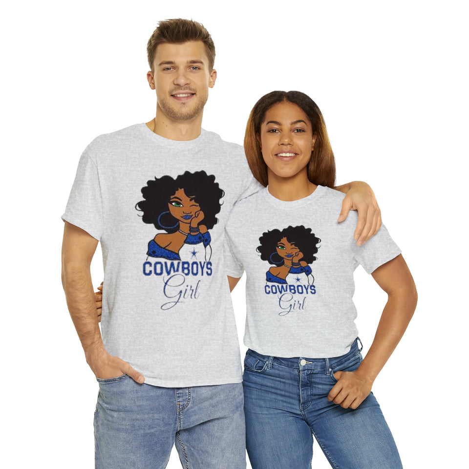 Dallas Cowboys Girl Unisex Heavy Cotton Tee