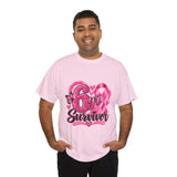 6 Yr Survivor Breast Cancer Awareness Unisex Heavy Cotton Tee