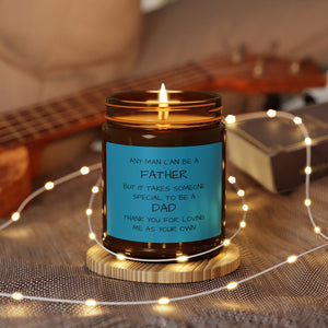 Thank You Dad Scented Soy Candle (Multi-Size, Amber Jar)