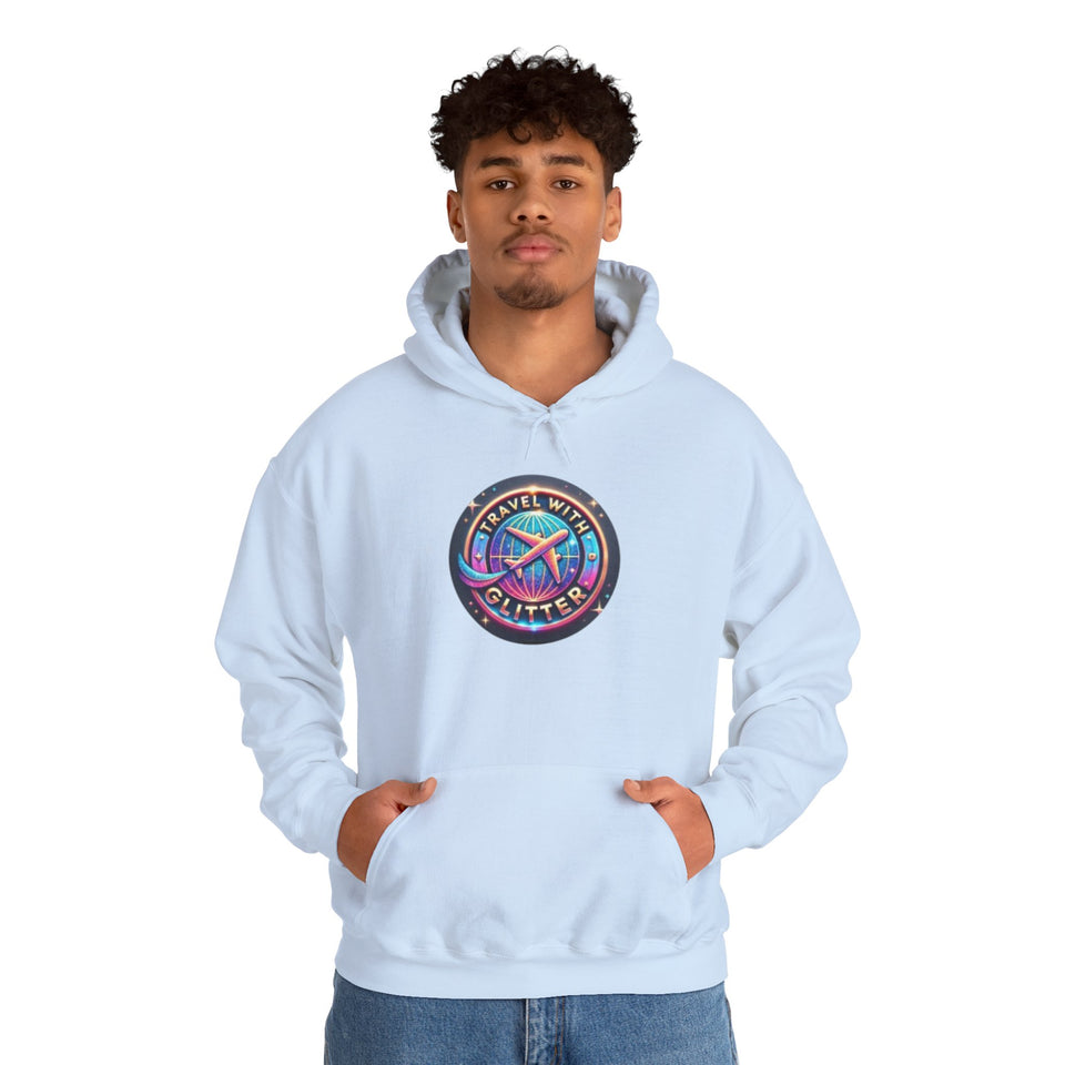 Travel With Glitter Unisex Heavy Blend™ Hooded Sweatshirt