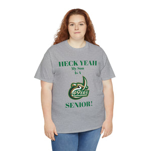 Heck Yeah My Son Is A UNCC Senior Unisex Heavy Cotton Tee