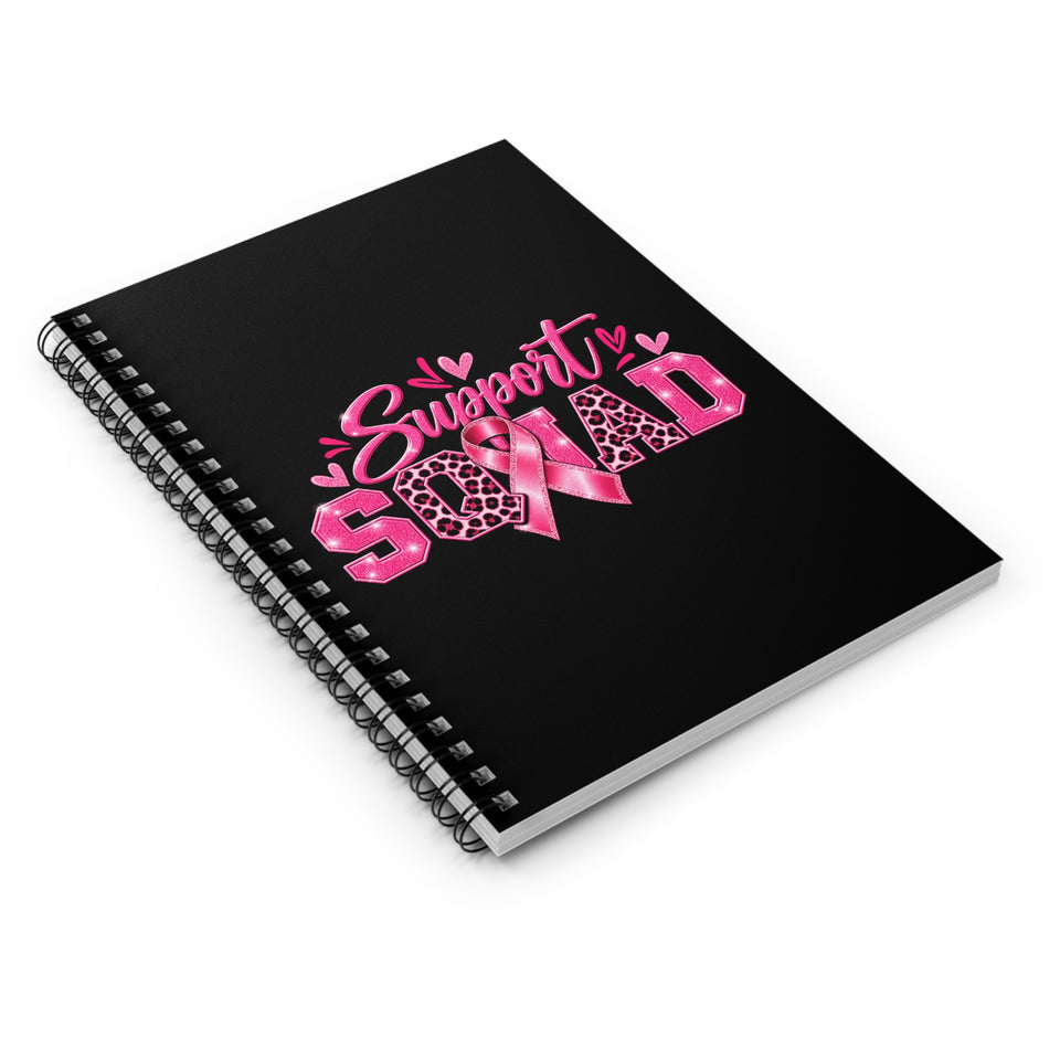 Support Squad Breast Cancer Awareness Spiral Notebook - Ruled Line