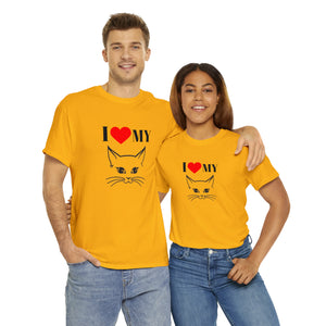 I Love My Cat Unisex Heavy Cotton Tee