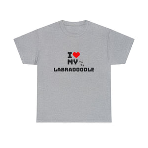 I Love My Labradoodle Unisex Heavy Cotton Tee