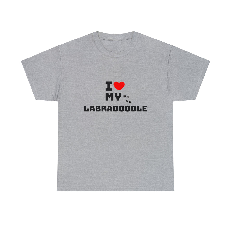 I Love My Labradoodle Unisex Heavy Cotton Tee