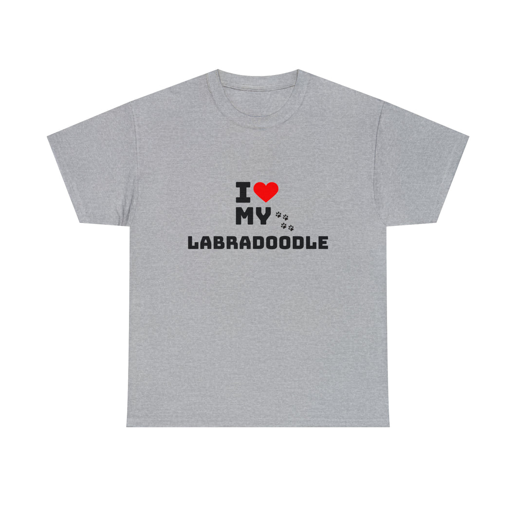I Love My Labradoodle Unisex Heavy Cotton Tee