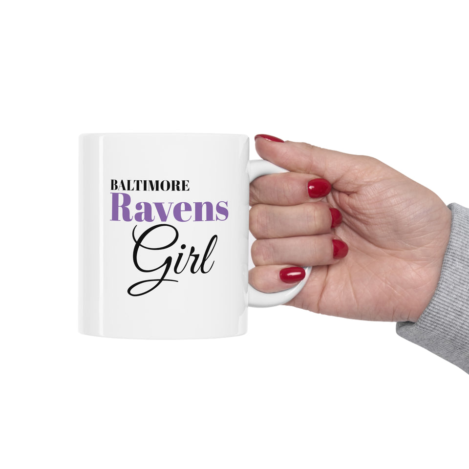 Baltimore Ravens Girl Ceramic Mug 11oz