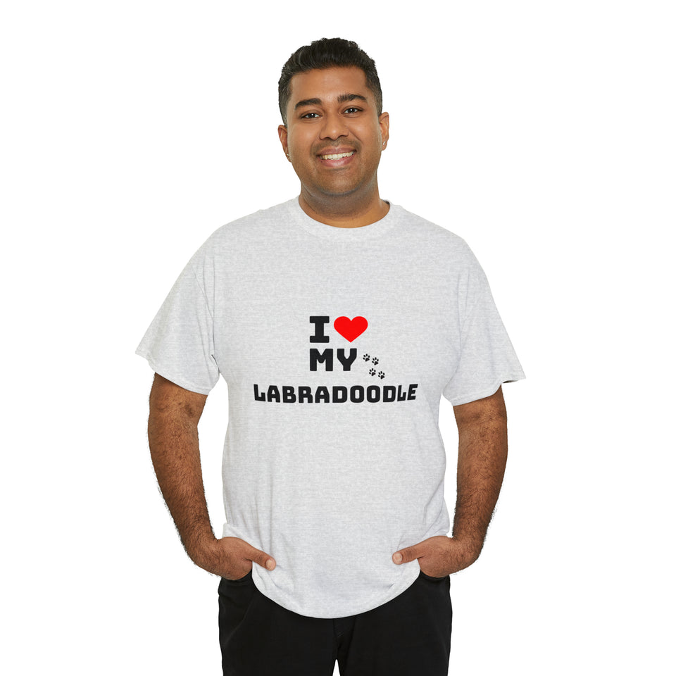 I Love My Labradoodle Unisex Heavy Cotton Tee