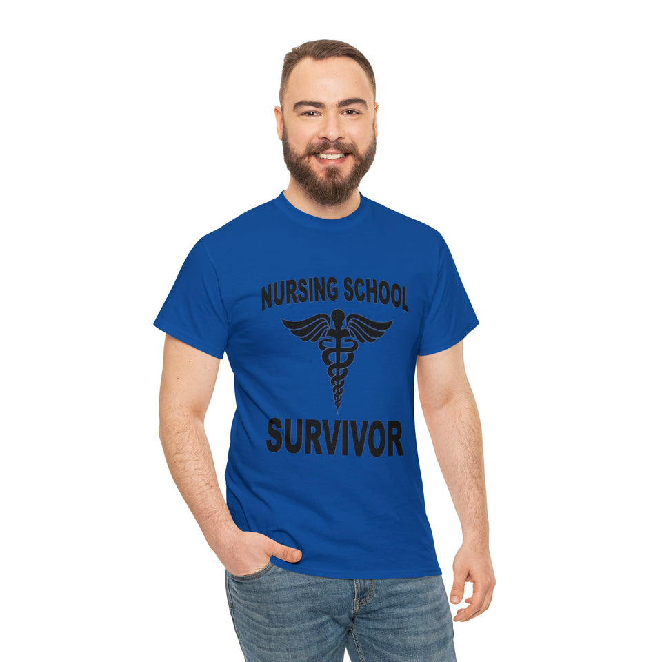 Nursing School Survivor Cotton Tee