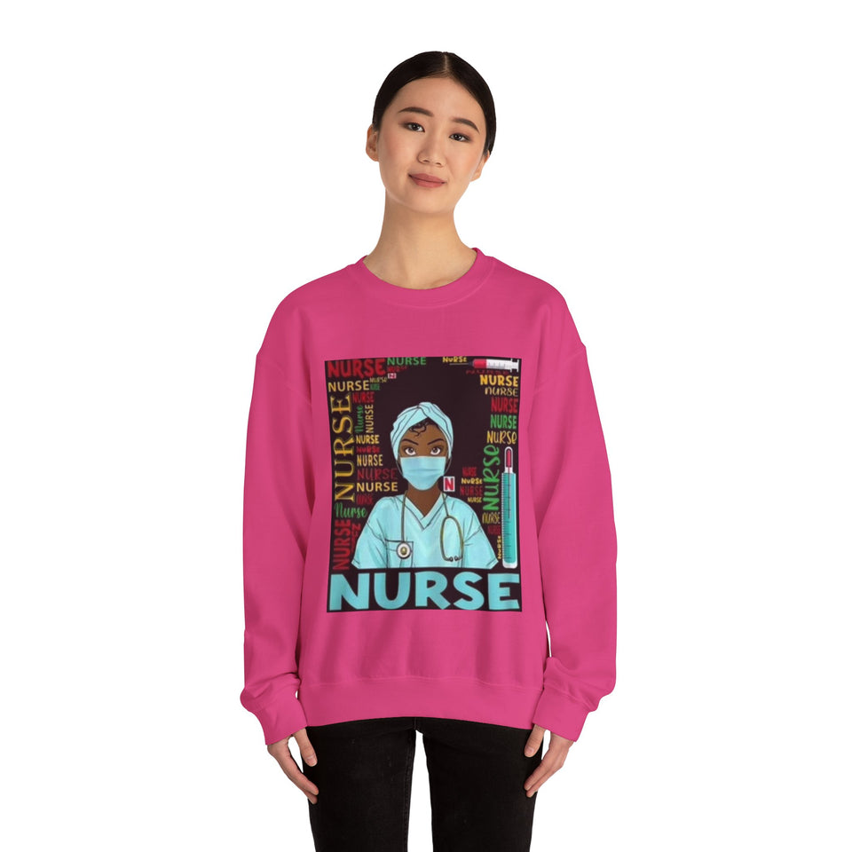 Black Nurse Crewneck Sweatshirt