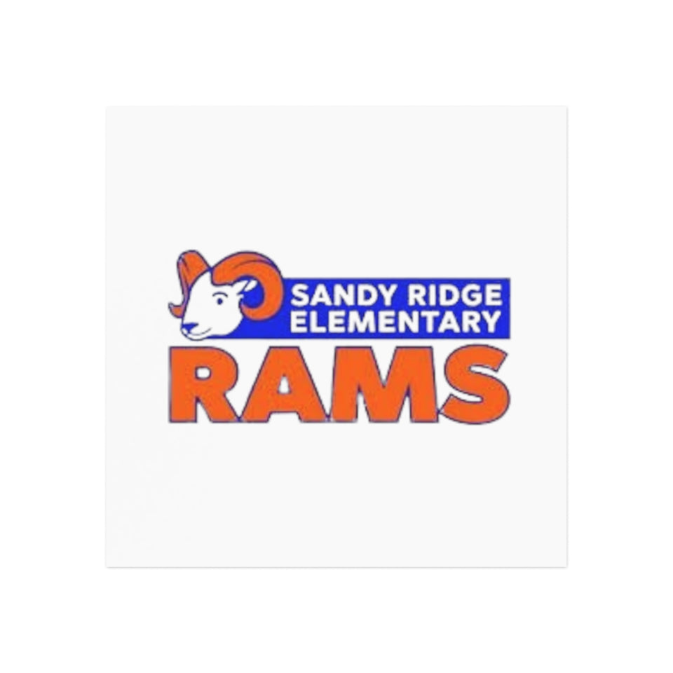 Sandy Ridge Elementary Square Magnet