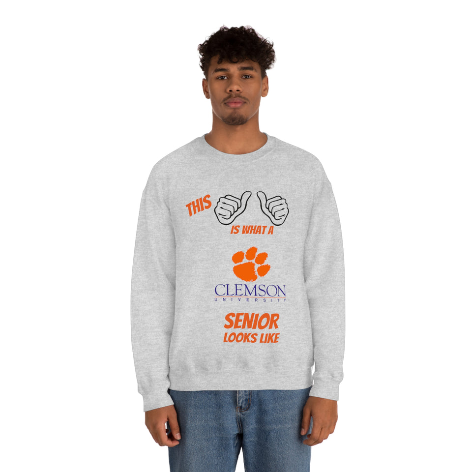 This Is What A Clemson Senior Looks Like Unisex Heavy Blend™ Crewneck Sweatshirt