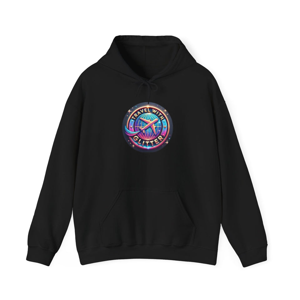 Travel With Glitter Unisex Heavy Blend™ Hooded Sweatshirt