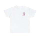 Breast Cancer Awareness Butterfly Ribbon Unisex Heavy Cotton Tee