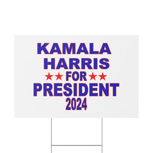 Kamala Harris for President Plastic Yard Sign