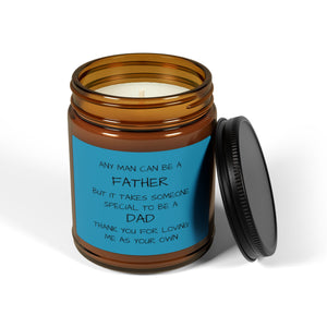 Thank You Dad Scented Soy Candle (Multi-Size, Amber Jar)