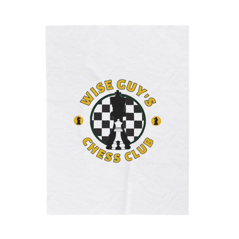 Wise Guy's Chess Club Velveteen Plush Blanket