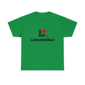 I Love My Labradoodle Unisex Heavy Cotton Tee