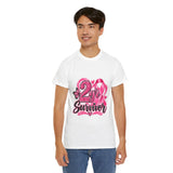 2 Yr Survivor Breast Cancer Awareness Unisex Heavy Cotton Tee