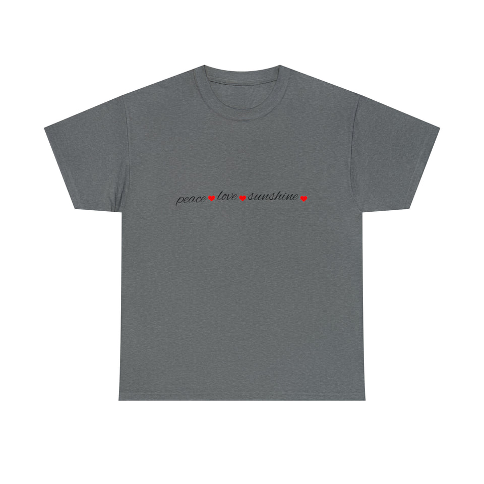 Peace Love Sunshine Unisex Heavy Cotton Tee