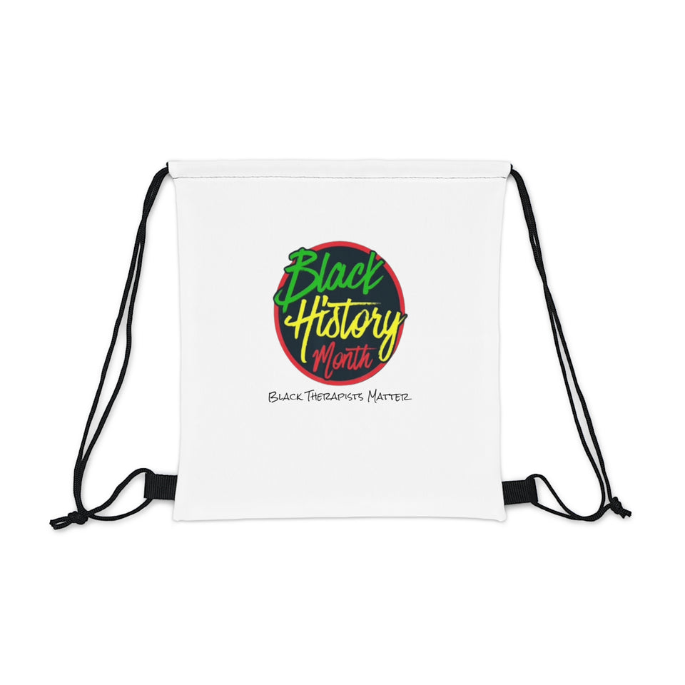 Black Therapists Matter Outdoor Drawstring Bag