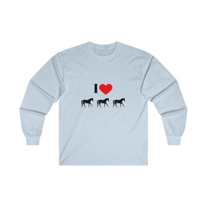 I Love Horses Ultra Cotton Long Sleeve Tee
